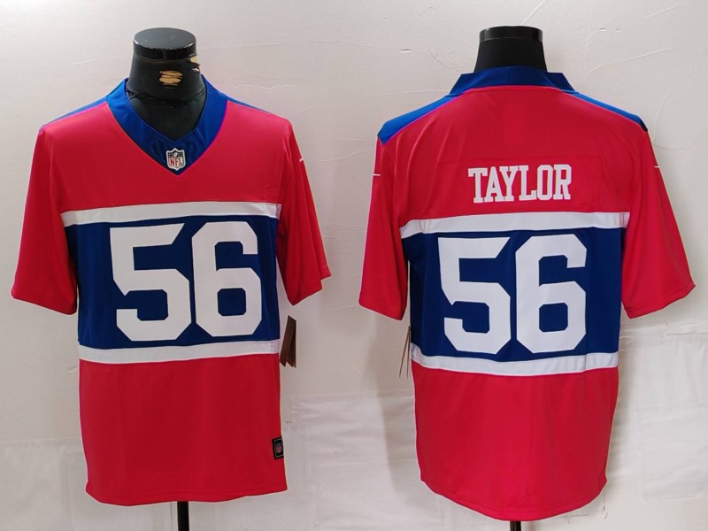 Men's New York Giants Lawrence Taylor #56 Century Red Alternate Jersey